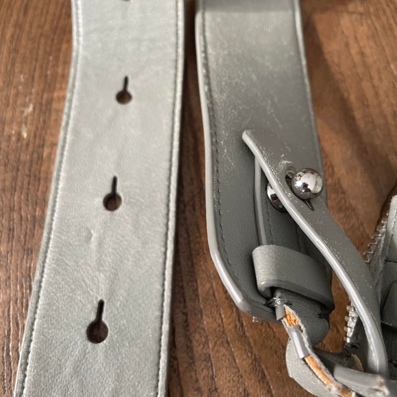 All Saints Light Grey Vincent Crossbody Thick Strap Bag - Picture 4 of 7